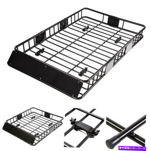 [tLA jo[T64 "[tbNݕoXPbgוLA250|hw/GNXeVz_[ Universal 64" Roof Rack Cargo Basket Luggage Carrier 250lbs w/ Extension Holder
