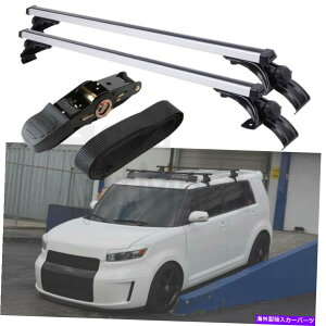 [tLA Scion XBx[XS4DDR 48 "J[gbv[tbNNXo[Vo[+LAxgp For Scion xB Base Wagon 4DR 48" Car Top Roof Rack Cross Bar Silver+Carrier Belt