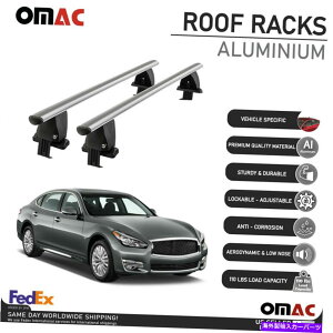 [tLA Vo[X[Ygbv[tbNNXo[וLACtBjeBQ70 2014-2019 Silver Smooth Top Roof Rack Cross Bar Luggage Carrier For Infiniti Q70 2014-2019