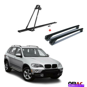 [tLA ]ԃLA[t}EgbN +NXo[BMW X5 E70 2007-2013pubNZbg Bike Carrier Roof Mount Rack + Cross Bars Black Set For BMW X5 E70 2007-2013