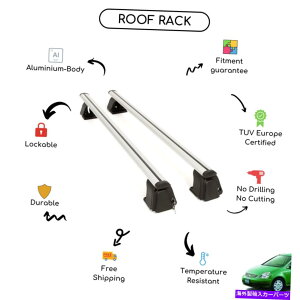 [tLA z_Xg[~jo2000ɃZbgꂽ̃[tbNNXo[ - Abv Bare Roof Rack Cross Bars Set for Honda Stream Minivan 2000 - Up