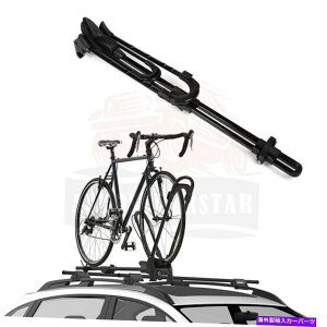 [tLA 1 x 1̎]ԗp}bNXLACp̃jo[TJ[[tgbv]ԃLAbN 1 X Universal Car Roof Top Bicycle Carrier Rack for one Bike Max carrier-iron