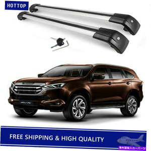 ���[�t�L�����A 2PCS FITS FOTISUZU MUX MU-X 2012-2019���[�t���[�����b�N�N���X�o�[�N���X�o�[�z���_�[ 2Pcs Fits for ISUZU MUX MU-X 2012-2019 Roof Rail Racks Cross Bar Crossbar Holder�y���s�A���i�z
