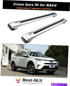 [tLA 2013-2018 RAV4 RAV-4A~jE[t[bNNXo[NXo[ɓK2PC 2Pcs Fit for 2013-2018 RAV4 RAV-4 Aluminum Roof Rail Rack Cross Bars Crossbars
