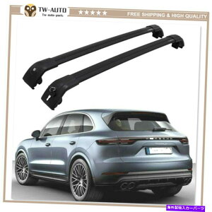 ルーフキャリア カイエンの2PCSフィット2018-2021ロック可能なルーフレールラッククロスバークロスバー 2Pcs Fits for Cayenne 2018-2021 Lockable Roof Rail Racks Cross Bars Crossbars