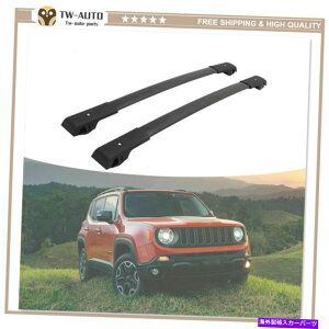 [tLA NXo[̃[tbN[W[vlQ[h2015-2021ווubN Cross Bars Roof Rack Rail Fit for Jeep Renegade 2015-2021 Luggage Baggage Black