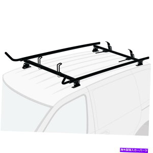 [tLA Chevy City Express 2015-Present Black2x͂z_[A~jE[tbN Chevy City Express 2015-present Black 2x Ladder Holder Aluminum Roof Rack