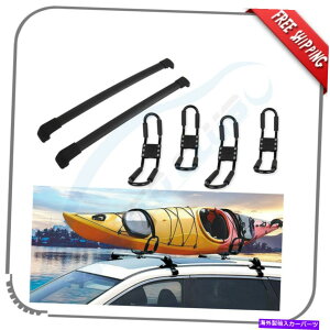 [tLA 2017-2020Kia Sportage[tbNNXo[ubNLA+JbNJk[bN For 2017-2020 Kia Sportage Roof Rack Cross Bar Black Carrier+Kayak Canoe Racks