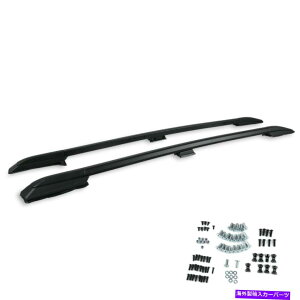 [tLA 2018-2022z_IfbZCpɃR[eBOꂽ[t[bNubNA~jEpE_[ Pair of Roof Rail Rack Black Aluminum Powder Coated For 2018-2022 Honda Odyssey