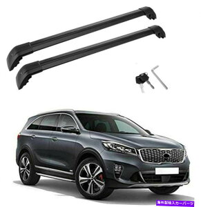 [tLA 2PCSA~jE[t[bNNXo[NXo[tBbgLA\g2015-2019 2Pcs Aluminum Roof Rail Racks Cross Bars Crossbar Fits For KIA Sorento 2015-2019