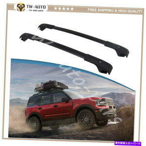 [tLA A~jE2s[XubN[tbNNXo[tH[huRX|[c2020-2022ɓKĂ܂ Aluminum 2 Pieces Black Roof Rack Crossbars Fit For Ford Bronco Sport 2020-2022