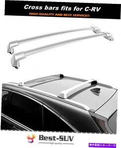 [tLA 2PCSA~jE[t[bNNXo[NXo[tBbgz_CRV CR-V 2012-2016 2Pcs Aluminum Roof Rail Rack Cross Bar Crossbar Fit for Honda CRV CR-V 2012-2016
