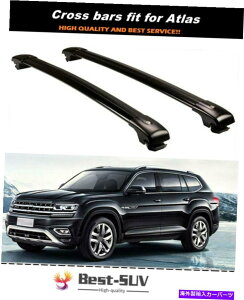 [tLA 2PC VWtHNX[QAgXeg2018-2021[t[NXo[NXo[ 2Pc Fit for VW Volkswagen Atlas Teramont 2018-2021 Roof Rail Cross Bar Crossbar