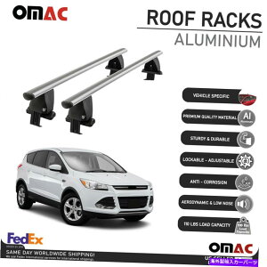 [tLA Vo[X[Xgbv[tbNNXo[וLAtH[hGXP[v2013-2019 Silver Smooth Top Roof Rack Crossbar Luggage Carrier For Ford Escape 2013-2019