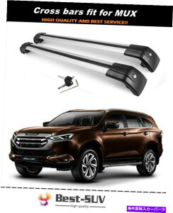 ���[�t�L�����A 2PCS FITS FOTISUZU MUX MU-X 2012-2019���[�t���[�����b�N�N���X�o�[�N���X�o�[�z���_�[ 2Pcs Fits for ISUZU MUX MU-X 2012-2019 Roof Rail Racks Cross Bar Crossbar Holder�y���s�A���i�z