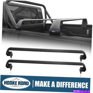 [tLA 2020N2022ÑtbN[hubNxbhNXo[2PCSW[vOfBG[^[JTsbNAbv Hooke Road Black Bed Cross Bars 2Pcs for 2020-2022 Jeep Gladiator JT Pickup