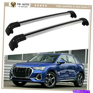 [tLA 2PCSbN\ȃ[t[bNNXo[AEfBQ3 2019 2020 2021ɃtBbgNXo[ 2Pcs Lockable Roof Rail Rack Cross Bars Crossbar Fit for Audi Q3 2019 2020 2021