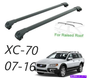 ���[�t�L�����A Volvo XC70 2007-2016���[�t���b�N�N���X�o�[�ݕ��^���Ǝ҃u���b�N�Z�b�g For Volvo XC70 2007-2016 Roof Rack Cross Bars Cargo Carrier Black Set�y���s�A���i�z
