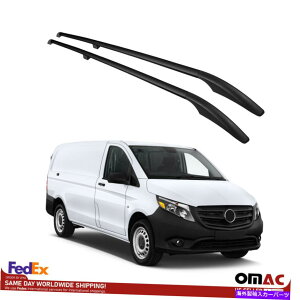[tLA gbv[tbNTCh[o[ZfXgXW447 2016-2022̂߂Alu Black Top Roof Rack Side Rails Bars Alu Black For Mercedes Metris W447 2016-2022