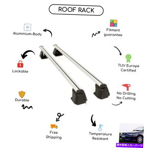 [tLA Volvo V40 I Sedan 1995-2004pɐݒ肳ꂽ̃[tbNNXo[ Bare Roof Rack Cross Bars Set for Volvo V40 I Sedan 1995 - 2004