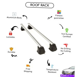 [tLA NCX[300m 1999-2004pɐݒ肳ꂽ̃[tbNNXo[ Bare Roof Rack Cross Bars Set for Chrysler 300M 1999 - 2004