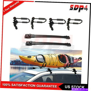 [tLA gbv[tbN2xNXo[ݕ+ 4xJbNbN܂肽11-20g^VGi Top Roof Rack 2x Cross Bar Cargo+ 4x Kayak Rack Foldable For 11-20 Toyota Sienna