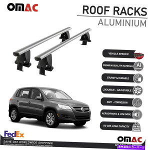 [tLA Vo[X[Y[tbNNXo[וLAtHNX[QeBOA2008-2011 Silver Smooth Roof Rack Crossbar Luggage Carrier For Volkswagen Tiguan 2008-2011
