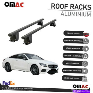 [tLA ZfXENXN[y2018-2022Œ|Cg[tbN[NXo[ubNɓK Fits Mercedes E-Class Coupe 2018-2022 Fixed Point Roof Rack Rail Cross Bar Black