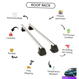 ルーフキャリア シボレーアヴェオIセダン2003-2012にセットされた裸のルーフラッククロスバー Bare Roof Rack Cross Bars Set for Chevrolet Aveo I Sedan 2003 - 2012
