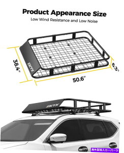 [tLA 50.6 "jo[T[tbNGNXeVJ[SJ[gbvוLAoXPbgz_[ 50.6" Universal Roof Rack Extension Cargo Car Top Luggage Carrier Basket Holder