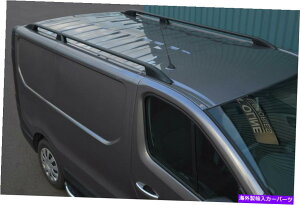 [tLA L2H1 Fiat Talentoi2016 Black Aluminium Roof Rack Rails Side Bars Set To Fit L2H1 Fiat Talento (2016