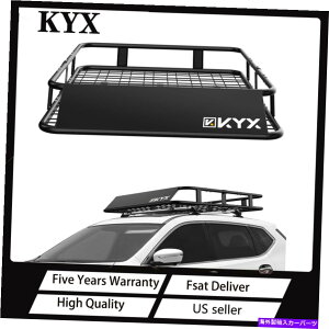 [tLA 50.6 "x 38.4" x 6.3 "jo[T[tbNgbvJ[SוLAoXPbgz_[ 50.6"x 38.4"x 6.3" Universal Roof Rack Top Cargo Luggage Carrier Basket Holder