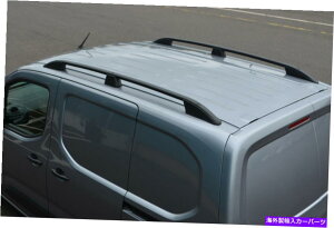 [tLA L1g^v[XVeBi2019 Black Aluminium Roof Rack Rails Side Bars To Fit L1 Toyota ProAce City (2019