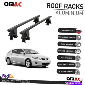 [tLA NTXCT 200H 2011-2017X[Yȃgbv[tbNNXo[LA[ubN Fits Lexus CT 200h 2011-2017 Smooth Top Roof Rack Cross Bar Carrier Rail Black