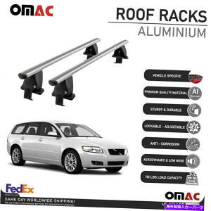 [tLA Vo[X[Xgbv[tbNNXo[וLA{{V50 2008-2011 Silver Smooth Top Roof Rack Cross Bar Luggage Carrier For Volvo V50 2008-2011