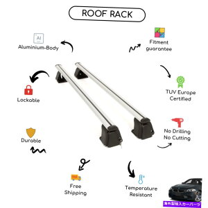 [tLA BMW 5V[YF10 2010ɐݒ肳ꂽ̃[tbNNXo[ - Abv Bare Roof Rack Cross Bars Set for BMW 5 Series F10 2010 - Up