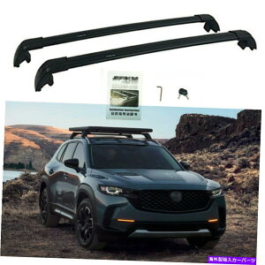 [tLA }c_CX50 CX-50 2023[tbN[bN\ubNɓKNXo[NXo[ Crossbar Cross bars Fits for Mazda CX50 CX-50 2023 Roof Rack Rail Lockable Black