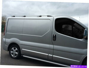 [tLA L1H1m[gtBbNi2002-14jɍ悤ɐݒ肳ꂽALU[tbN[TCho[ Alu Roof Rack Rails Side Bars Set To Fit L1H1 Renault Trafic (2002-14)