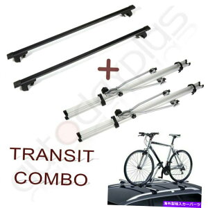 [tLA 48C`̃W[vpgIbgwr[f[eBוNXo[gbv[tbN + 2x]ԉݕ For 48" JEEP PATRIOT Heavy-Duty luggage Cross Bars top Roof Rack + 2x bike cargo