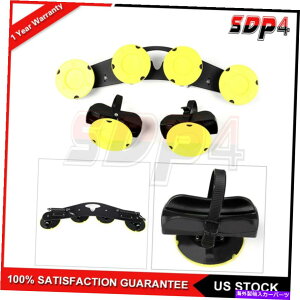 [tLA 2oCN̎]ԋzJbvLA[tJ[bNubN2̎]ԗp 2-Bike Bicycle Suction Cup Rooftop Carrier Roof Car Rack Black for Two Bikes