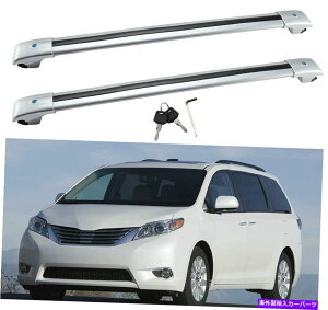 ルーフキャリア トヨタシエナ2011-2020ロック可能なルーフレールラッククロスバークロスバーに適した2PC 2Pcs Fit for Toyota Sienna 2011-2020 Lockable Roof Rail Rack Cross Bar Crossbar