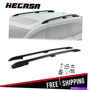 [tLA 18-22̃wJTz_IfbZCubNA~jEpE_[R[eBOyA[t[bN HECASA For 18-22 Honda Odyssey Black Aluminum Powder Coated Pair Roof Rail Rack
