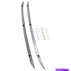 [tLA 2PCSVo[LxȎוNXo[[tbN[Acura RDX 2012-2018 2Pcs Silver Polished Baggage Cross Bar Roof Racks Rail for Acura RDX 2012-2018