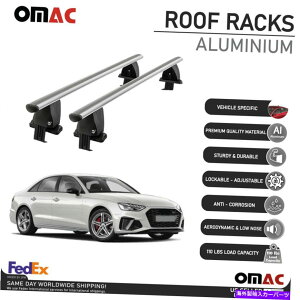 [tLA AEfBA4Z_2020-2022pVo[X[Y[tbNNXo[וLA Silver Smooth Roof Rack Cross Bar Luggage Carrier For Audi A4 Sedan 2020-2022