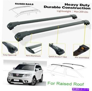 ���[�t�L�����A �t�B�A�b�g�t���[�����g2011-2017���[�t���b�N�N���X�o�[�u���b�N�Z�b�g Fits Fiat Freemont 2011-2017 Roof Rack Cross Bars Black Set�y���s�A���i�z