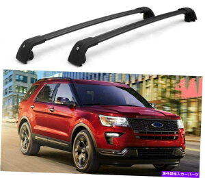 ルーフキャリア フォードエクスプローラー2020 2021アルミニウムルーフレールラッククロスバークロスバーに適した2PC 2Pcs Fit for Ford Explorer 2020 2021 Aluminum Roof Rail Rack Cross Bars Crossbar