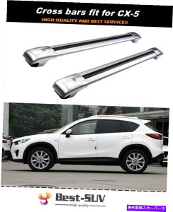 [tLA 2012-2016ɓK2PC}c_CX-5 CX5A~jE[t[bNNXo[NXo[ 2Pcs Fit for 2012-2016 Mazda CX-5 CX5 Aluminum Roof Rail Rack Cross Bar Crossbar
