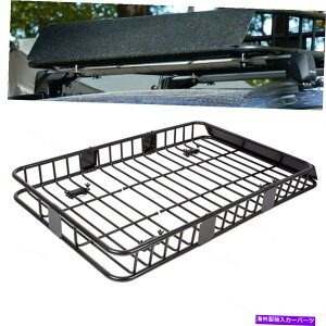 [tLA 64 ''jo[T[tbNtgݕSUVgbvוLAoXPbgz_[ 64'' Universal Roof Rack w/Extension Cargo SUV Top Luggage Carrier Basket Holder
