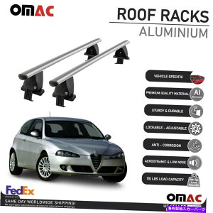 [tLA At@I147 3DOOR 2000-2010̊炩ȃgbv[tbNNXo[וLA Smooth Top Roof Rack Crossbar Luggage Carrier For Alfa Romeo 147 3Door 2000-2010