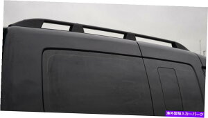 [tLA L2tHNX[QLfB}LVi2004-15jɓKubNA[tbN[TCho[ Black Alu Roof Rack Rails Side Bars To Fit L2 Volkswagen Caddy Maxi (2004-15)